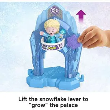 Fisher-Price Little People​ Toddler Toys Disney Frozen Snowflake Village Playset with Anna Elsa & Olaf for Ages 18+ Months​