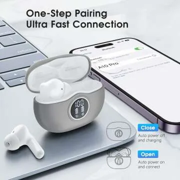 Bluetooth 5.3 Wireless Earbuds with Deep Bass & 40 Hrs