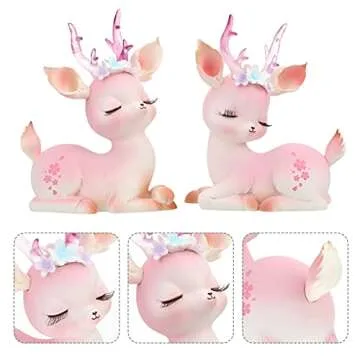 Charming WINOMO Mini Deer Figurines for Home Decor