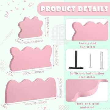 Adorable Geetery Floating Cloud Shelves for Cute Decor