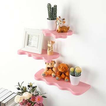 Adorable Geetery Floating Cloud Shelves for Cute Decor