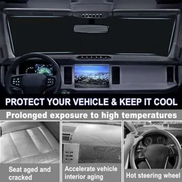 2021-2025 Ford Bronco Windshield Sun Shade Easy Installation