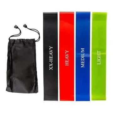 Resistance Bands for Working Out - Workout Band Loop 4-Pack - Exercise Bands with 4 Levels for Toning, Stretching or Physical Therapy by Home-Complete