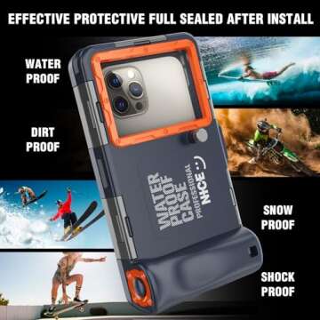 Underwater Snorkeling Diving Phone Case for iPhone 16/15/14/13/12/11 Pro Max/XS/X Samsung Galaxy S24...