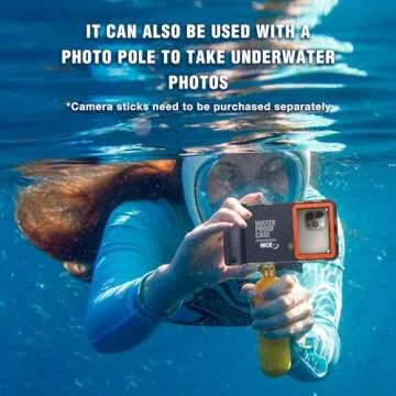 Underwater Snorkeling Diving Phone Case for iPhone 16/15/14/13/12/11 Pro Max/XS/X Samsung Galaxy S24/S23/S22/S21，[50ft/15m] Professional Scuba Dive Waterproof Case Underwater Photo Video Cover Orange