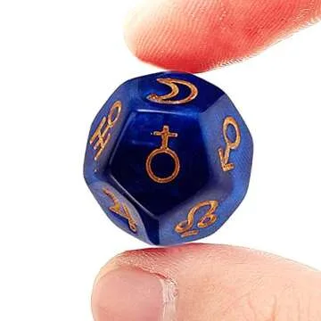 ZXUEZHENG 3 Pieces of Multi-Sided Acrylic Pearl Astrological Dice for Constellation Divination Accessory
