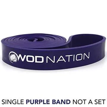 WOD Nation Pull Up Assist Band - Resistance Bands for Chin Ups, Resistance Exercises, Stretch, Mobility & Serious Fitness (40-80lbs Purple)