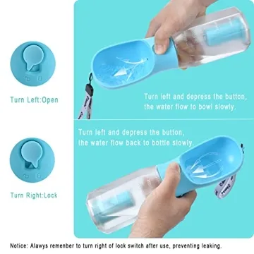 Cibaabo Innovative Dog Water Bottle with Treat Container