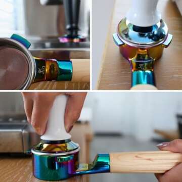 For Days 54mm Flat Base Bottomless Naked Portafilter for Breville Espresso Machines, Includes Filter...