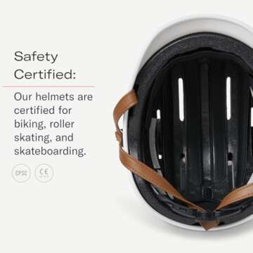 Thousand Kids Helmet – Free Reflective Sticker Pack to Customize, No Pinch Magnetic Buckle, Multi Sport Safety CSPC ASTM CE Certified – Jr Collection (Speedway Creme)