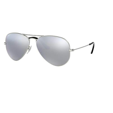 Ray-Ban RB3025 AVIATOR LARGE METAL 019/W3 58M Silver/Crystal Lens Grey Mirror Polarized Sunglasses +...