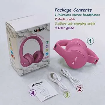 Mokata Kids Bluetooth Headphones with Volume Control