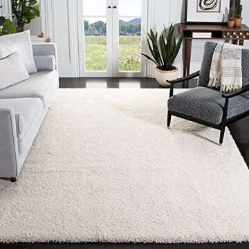 SAFAVIEH California Shag Collection Area Rug - 8' x 10', Ivory, Non-Shedding & Easy Care, 2-inch Thi...