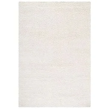 SAFAVIEH California Shag Collection Area Rug - 8' x 10', Ivory, Non-Shedding & Easy Care, 2-inch Thick Ideal for High Traffic Areas in Living Room, Bedroom (SG151-1212)