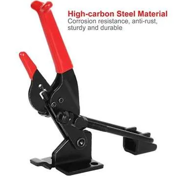 AConnet 4 Pack Black Toggle Latch Clamp Self-Lock Adjustable Toggle Clamp 770LBS Holding Capacity Heavy Duty Toggle Latch Hasp Clamp For Door, Box Case Trunk, Quick Release Smoker Pull Latch (GH-431)