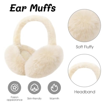 Foldable Winter Faux Furry Ear Muffs for Women