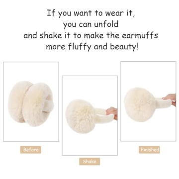 Foldable Winter Faux Furry Ear Muffs for Women