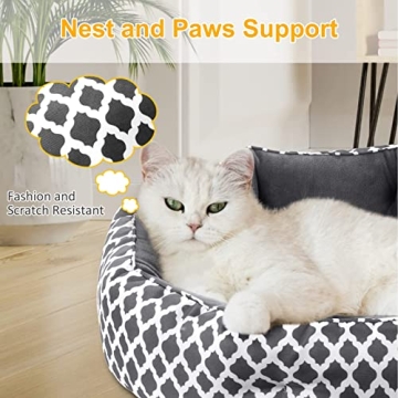 JOYO Cat Bed Indoor Soft Plush Double-Sided 20 inch