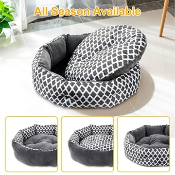 JOYO Cat Bed Indoor Soft Plush Double-Sided 20 inch