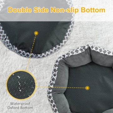 JOYO Cat Bed Indoor Soft Plush Double-Sided 20 inch