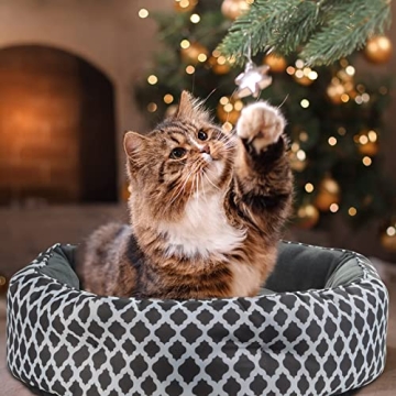 JOYO Cat Bed Indoor Soft Plush Double-Sided 20 inch