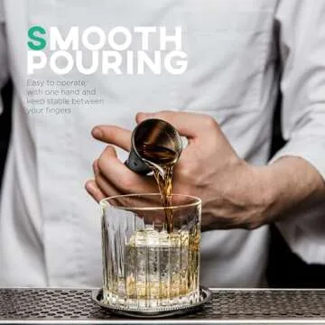 Homestia Bar Jigger for Bartending, Measuring Cup with OZ&ML 2 Units of Measurement Inside Cocktail Jigger 304 Food Grade Stainless Steel Double Jigger 2 OZ 1 OZ Japanese Jigger Black