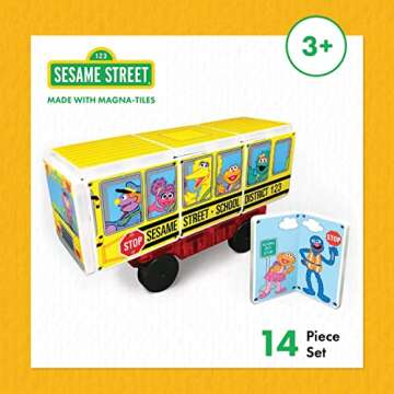 CreateOn Magna-Tiles “Sesame Street” Toys, Magnetic Kids’ Building Toys from “Sesame Street?...