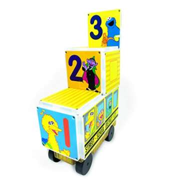 CreateOn Magna-Tiles “Sesame Street” Toys, Magnetic Kids’ Building Toys from “Sesame Street” Books, School Bus Magnet Tiles, Educational Toys for Ages 3+, 14 Pieces