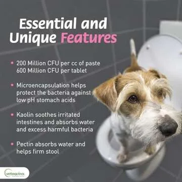 Vetoquinol Pro-Pectalin Oral Paste for Dogs & Cats – Chicken Flavor – Helps Reduce Occasional Loose Stool & Diarrhea, Balance Gut pH, Support Normal Digestion