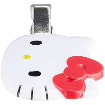 Sanrio 813478 Hello Kitty Bangs Clip, Approx. 2.0 x 0.4 x 1.3 inches (5 x 1 x 3.3 cm), Red