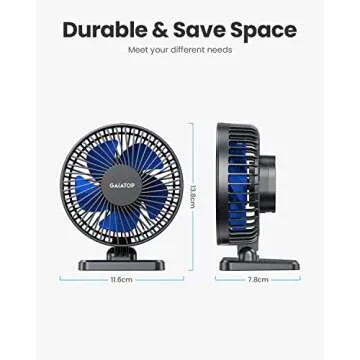Portable Gaiatop USB Desk Fan with Quiet Powerful Cooling