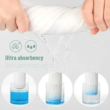 Yoofoss Muslin Burp Cloths 10 Pack Baby Washcloths Large 20''X10'' 100% Cotton 6 Layers Super Soft and Absorbent - White