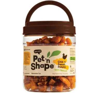Pet 'n Shape Sweet Potato Chews Jerky Dog Treats - 1 Pound