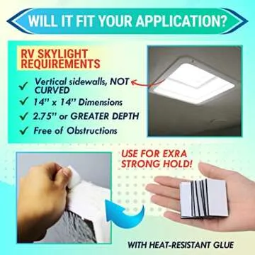 LATCH.IT 2-Pack RV Skylight Insulator | 14"x14"x2.75" RV Vent Insulator | RV Vent Insulation | RV Skylight Insulator | RV Skylight Cover w/ Reflective Surface | Instant Energy Savings!