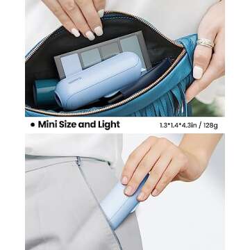 Gaiatop Portable Handheld Fan, Mini Rechargeable Folding Fans with Power Bank USB Battery Operated, ...