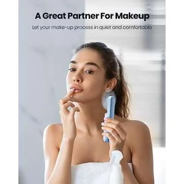 Gaiatop Portable Handheld Fan, Mini Rechargeable Folding Fans with Power Bank USB Battery Operated, Small Pocket Design for Eyelash Girls Women Travel Outdoor Sky Blue