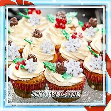 Sawysine 150 Pcs Mini Snowflakes for Crafts Glitter Resin Snowflakes Plastic Small Snowflake Ornaments with Storage Box for Christmas Winter Party Scrapbooking DIY Cake Home Decor 3 Size(White)