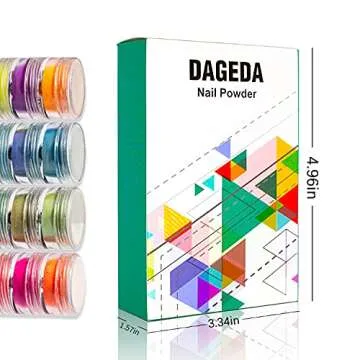 DAGEDA Vibrant 24 Color Pigment Nail Powder Set