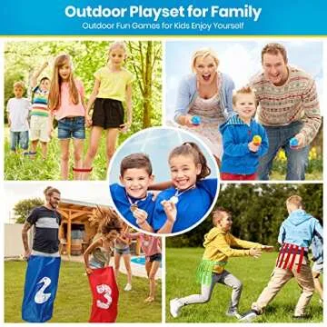 Skirfy 47PCS Carnival Games Potato Sack Race Bags for Adult and Kids, Egg Spoon Race Game, 3-Legged ...