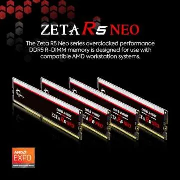 G.SKILL Zeta R5 NEO Series (AMD Expo) DDR5 RAM 128GB (4x32GB) 6400MT/s CL32-39-39-102 1.40V Desktop ...