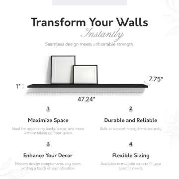InPlace Slimline Floating Wall Shelf - Stylish Storage Solution