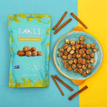 Taali Sweet Variety Water Lily Pops (4 Resealable Bags) - Roasted Fox Nuts Makhana Snack | Crunchy Indian Healthy Snacks | Protein-rich, Vegan, Gluten Free, Non GMO | 2 oz Multi-Serve Bags