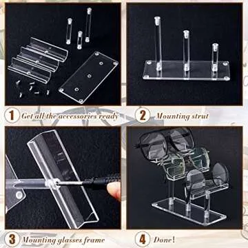 Acrylic 3-Tier Sunglasses Holder for Elegant Storage
