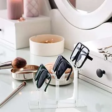 Acrylic 3-Tier Sunglasses Holder for Elegant Storage
