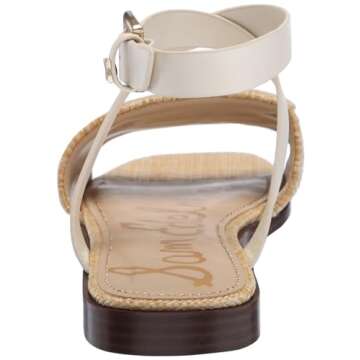 Sam Edelman Ilsie Flat Sandal Modern Ivory/Dark Natural 8 Medium