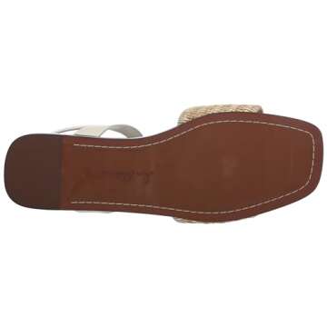 Sam Edelman Ilsie Flat Sandal Modern Ivory/Dark Natural 8 Medium