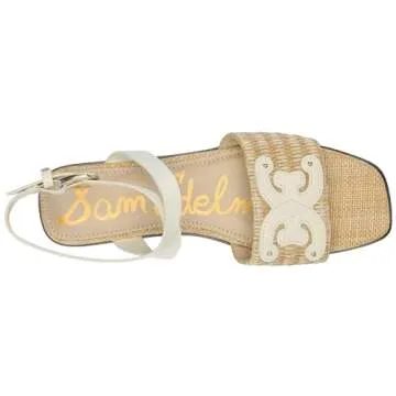 Sam Edelman Ilsie Flat Sandal Modern Ivory/Dark Natural 8 Medium