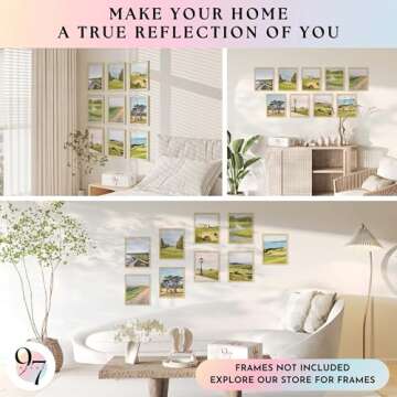 97 Decor Masters Golf Wall Art - Golf Posters, Sawgrass Golf Art Pictures, Augusta National Golf Course Prints, Golf Landscape Photos for Bedroom Decoration (8x10 UNFRAMED)