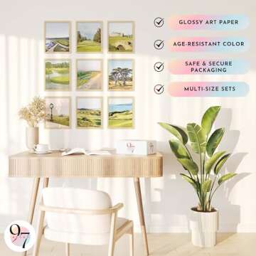 97 Decor Masters Golf Wall Art - Golf Posters, Sawgrass Golf Art Pictures, Augusta National Golf Course Prints, Golf Landscape Photos for Bedroom Decoration (8x10 UNFRAMED)