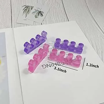 Comfortable 4 Pcs Toe Separators for Superior Pedicures